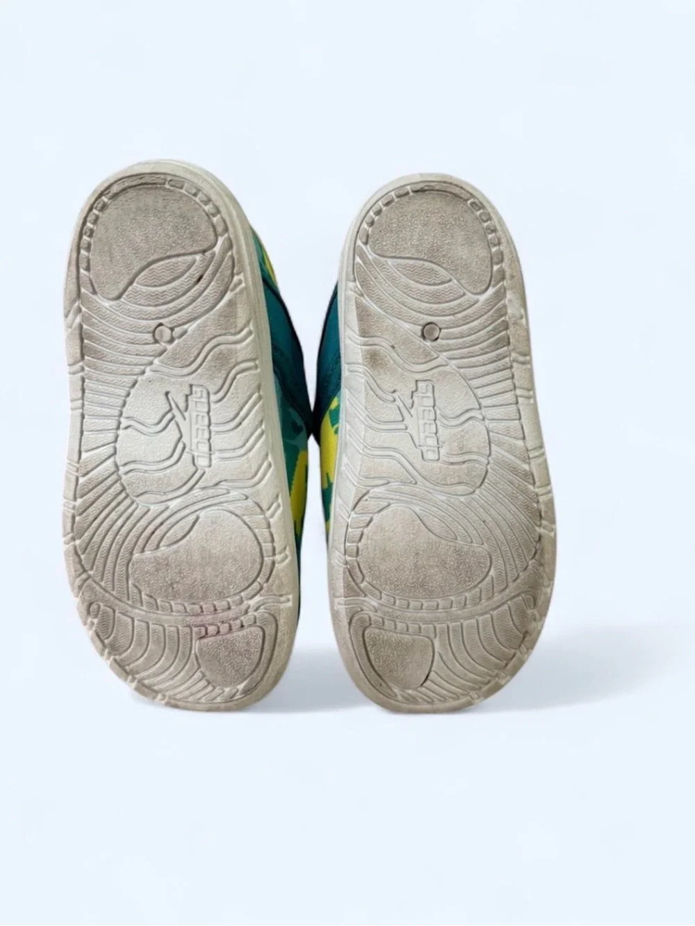 Speedo Kids Green & Yellow Dino Slip-On Water Shoes